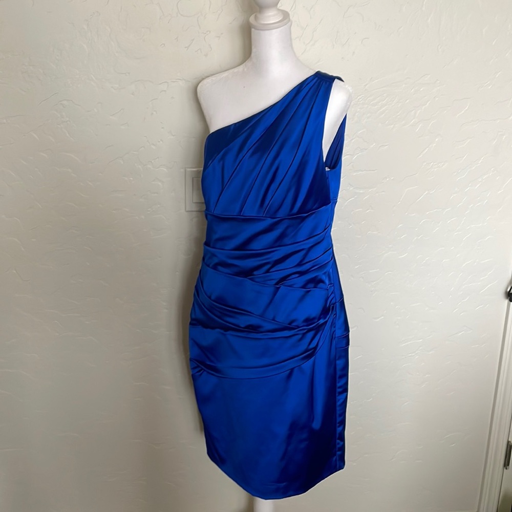 Davids Bridal One Shoulder Style 85106 bridesmaid dress
